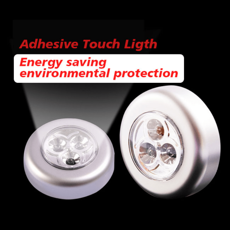 5-Pack Touch Activated LED Lamps - Cordless AA Battery Operated - Ideal For Closet, Under Cabinet & Kitchen Wall - Durable, Energy-Saving Night Lights