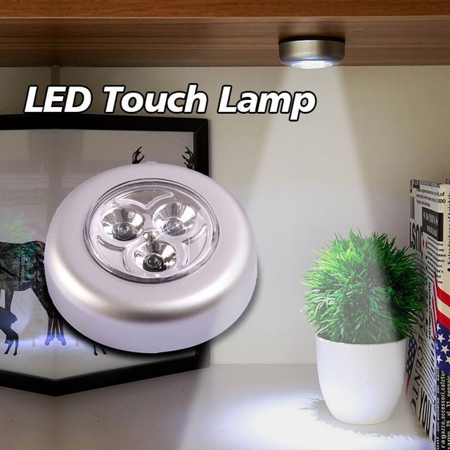 5-Pack Touch Activated LED Lamps - Cordless AA Battery Operated - Ideal For Closet, Under Cabinet & Kitchen Wall - Durable, Energy-Saving Night Lights