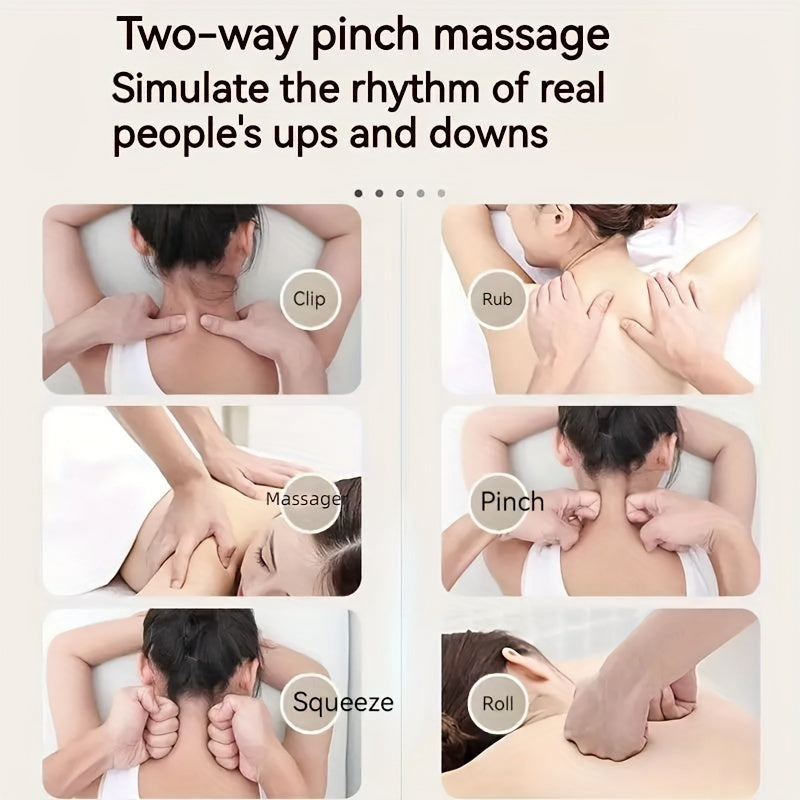 Electric Neck Massager, U-shaped Massage Pillow Cervical And Neck Massager With Durable Memory Sponge, Massage Pillow With Heat, Deep Tissue Kneading For Relax Airplane Car Travel Office Home Gift