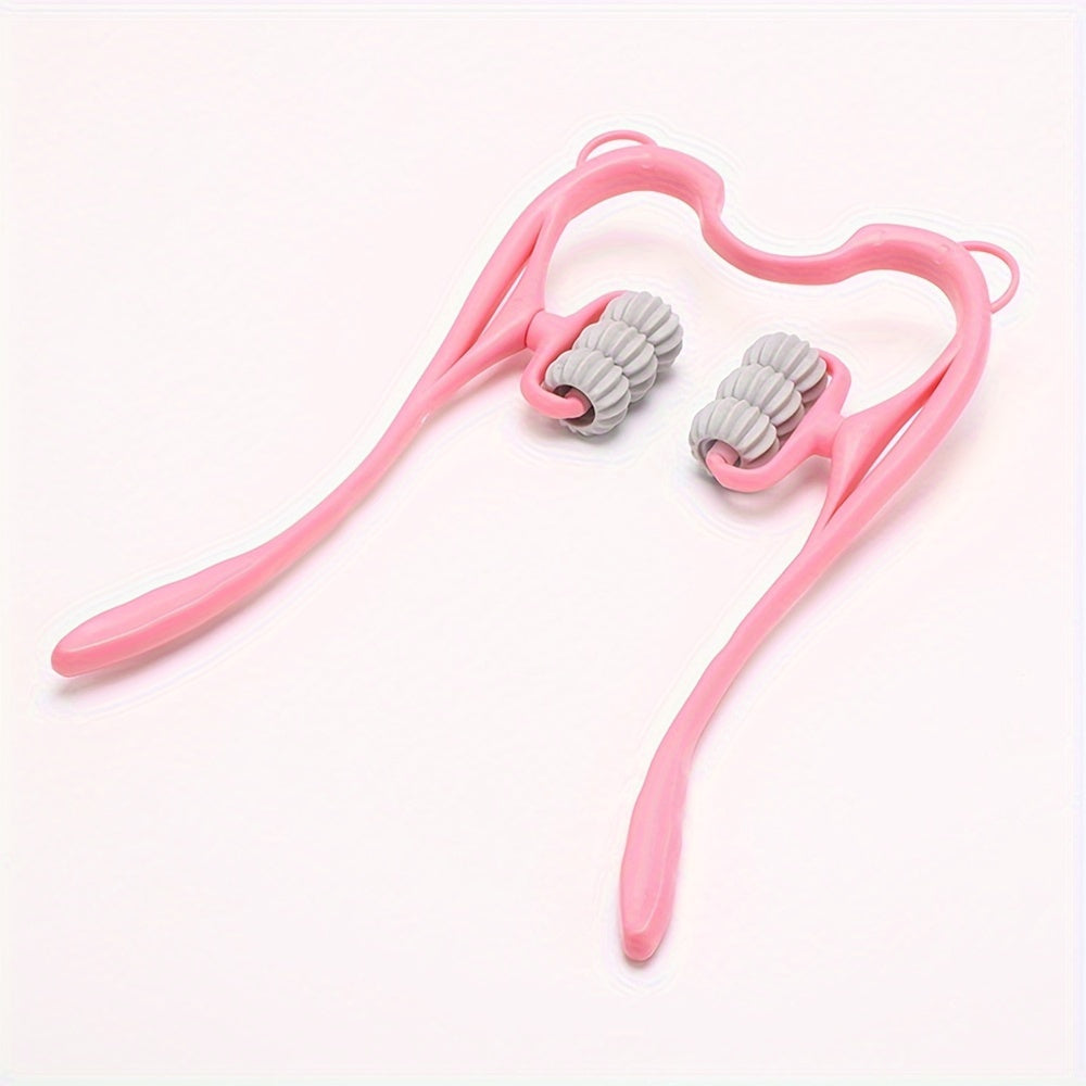 1pc Neck Massager Roller Massager, Handheld Shoulder Massager Tool With 6 Balls, Suitable For Legs, Waist, Neck And Shoulder Relaxer