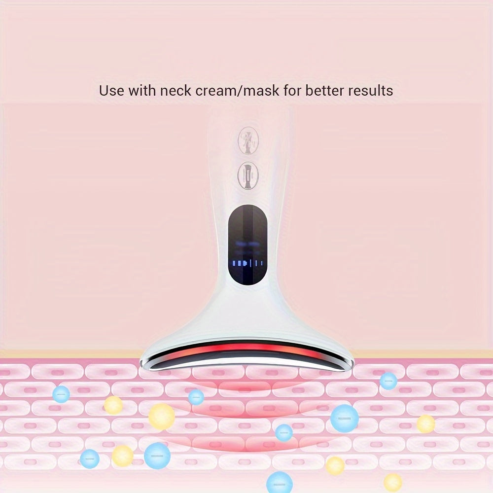 Neck Face Beauty Device, 3-Mode Face And Neck Massager, Portable Skin Care Facial Massager Device For Women And Men