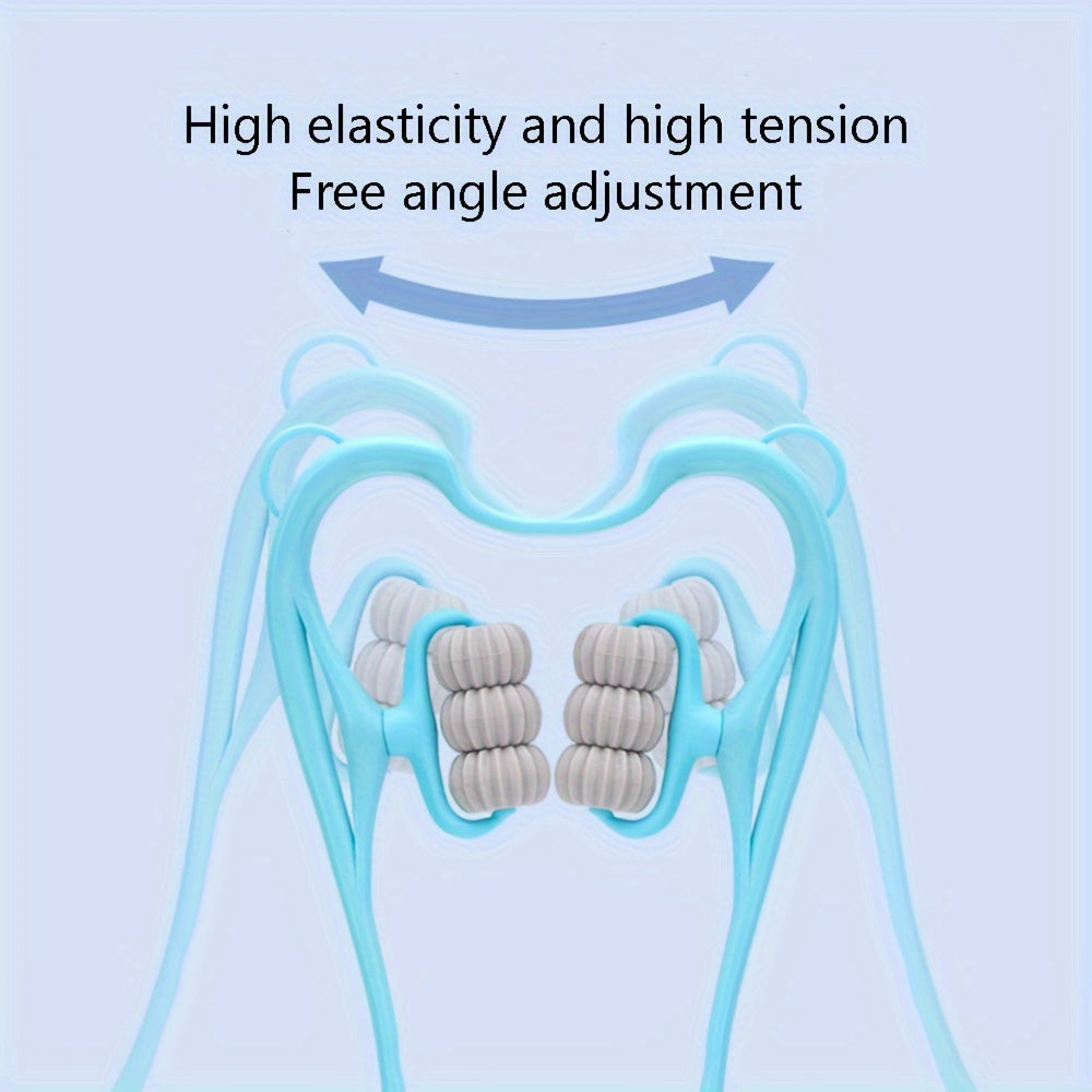 1pc Neck Massager Roller Massager, Handheld Shoulder Massager Tool With 6 Balls, Suitable For Legs, Waist, Neck And Shoulder Relaxer
