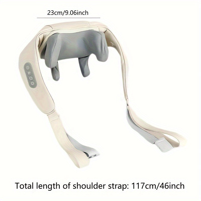 3D Kneading Neck Massager Pillow with Therapeutic Heat - Rechargeable & Cordless for Deep Tissue Relief - Targets Neck, Back, Shoulder & Leg Muscles - Perfect for Home Relaxation