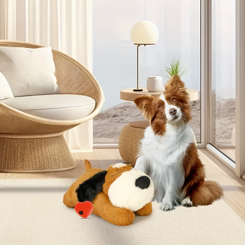 [NPET Puppy Heartbeat Toy] NPET Puppy Heartbeat Dog Toy | PP Stuffed Pet Plush Toy Great for Dog Sleep Aids Suitable for Small Medium And Large Dogs - Battery Is Not Included
