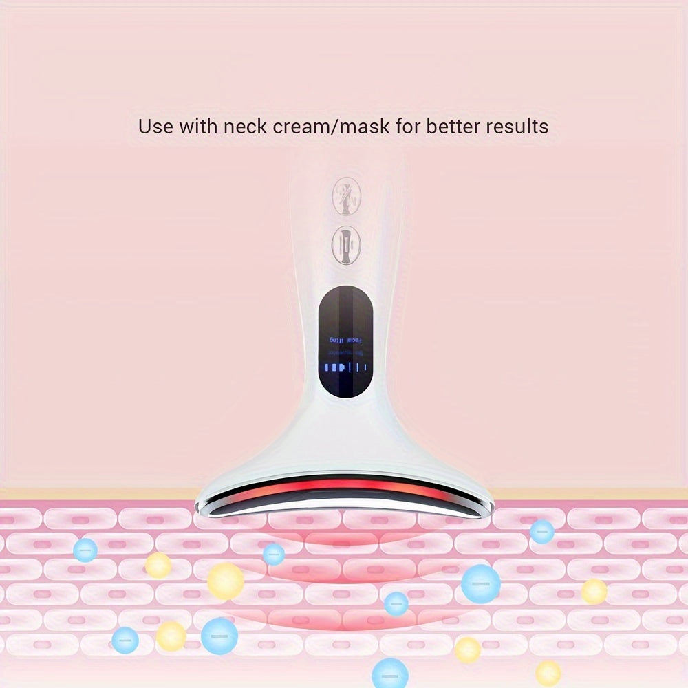 Neck Face Beauty Device, 3-Mode Face And Neck Massager, Portable Skin Care Facial Massager Device For Women And Men