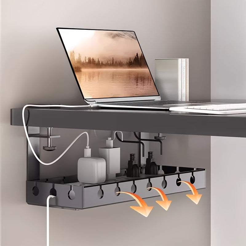 Cable Management Tray Under The Desk, Designed for Organizing Power Strips, Cable Ties, Wall-Mounted Hidden Cable Channels, Adjustable Wire Shelves, Desk Cable Management Boxes, Router And Data Cable Holders, Cable Management