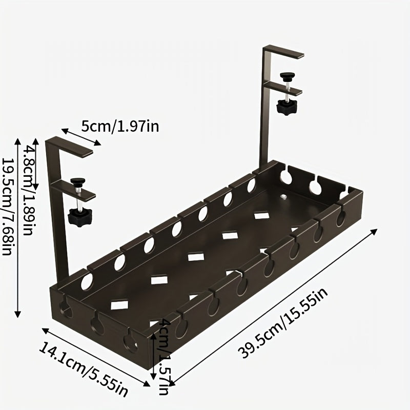 Cable Management Tray Under The Desk, Designed for Organizing Power Strips, Cable Ties, Wall-Mounted Hidden Cable Channels, Adjustable Wire Shelves, Desk Cable Management Boxes, Router And Data Cable Holders, Cable Management