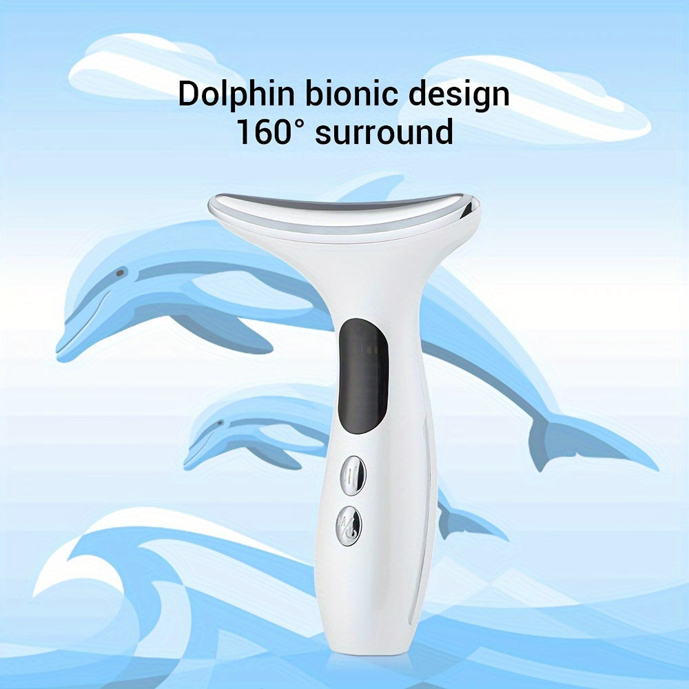 Neck Face Beauty Device, 3-Mode Face And Neck Massager, Portable Skin Care Facial Massager Device For Women And Men