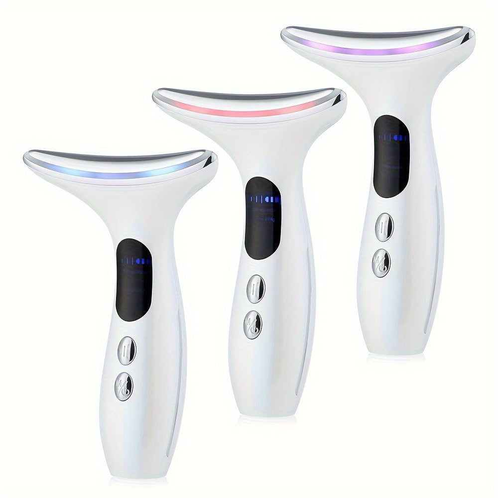 Neck Face Beauty Device, 3-Mode Face And Neck Massager, Portable Skin Care Facial Massager Device For Women And Men