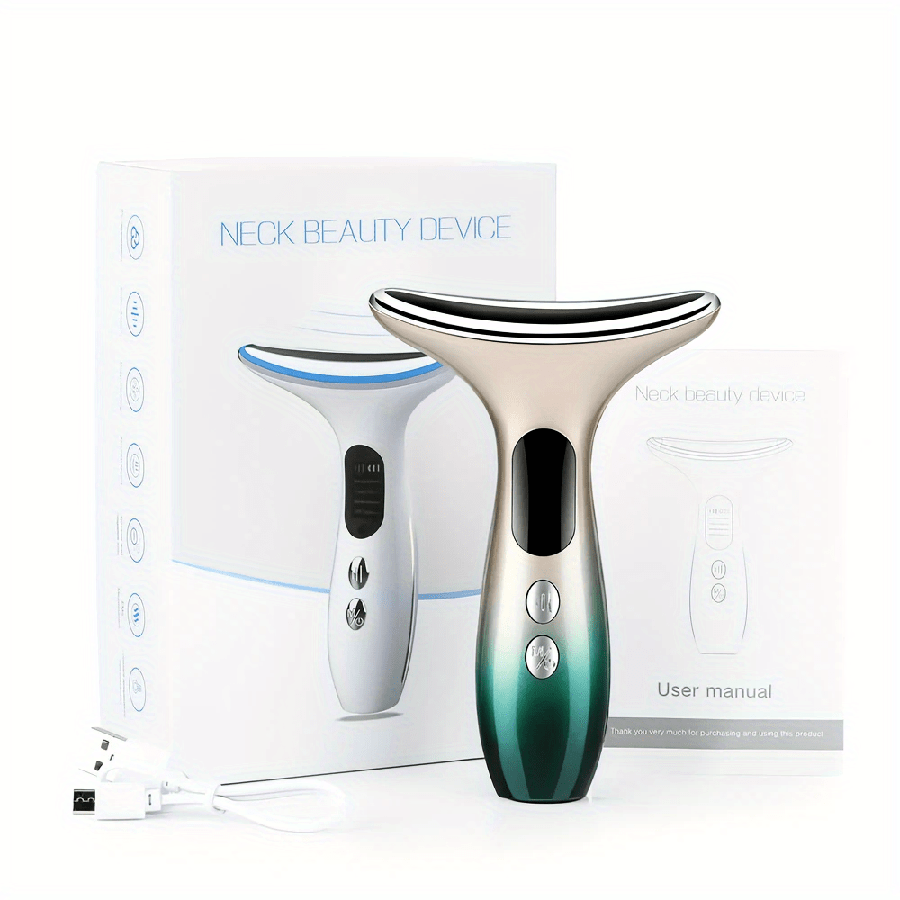 Neck Face Beauty Device, 3-Mode Face And Neck Massager, Portable Skin Care Facial Massager Device For Women And Men