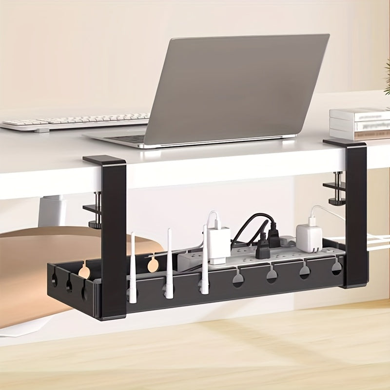 Cable Management Tray Under The Desk, Designed for Organizing Power Strips, Cable Ties, Wall-Mounted Hidden Cable Channels, Adjustable Wire Shelves, Desk Cable Management Boxes, Router And Data Cable Holders, Cable Management