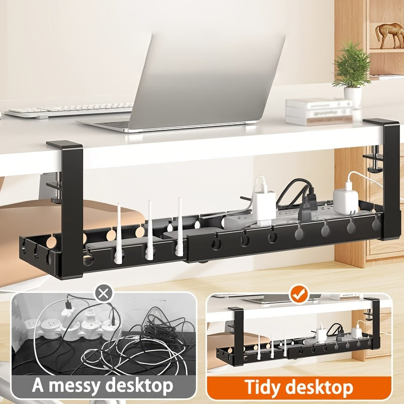 Cable Management Tray Under The Desk, Designed for Organizing Power Strips, Cable Ties, Wall-Mounted Hidden Cable Channels, Adjustable Wire Shelves, Desk Cable Management Boxes, Router And Data Cable Holders, Cable Management