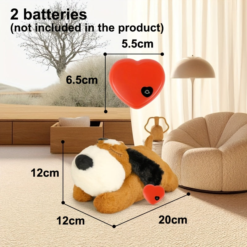 [NPET Puppy Heartbeat Toy] NPET Puppy Heartbeat Dog Toy | PP Stuffed Pet Plush Toy Great for Dog Sleep Aids Suitable for Small Medium And Large Dogs - Battery Is Not Included