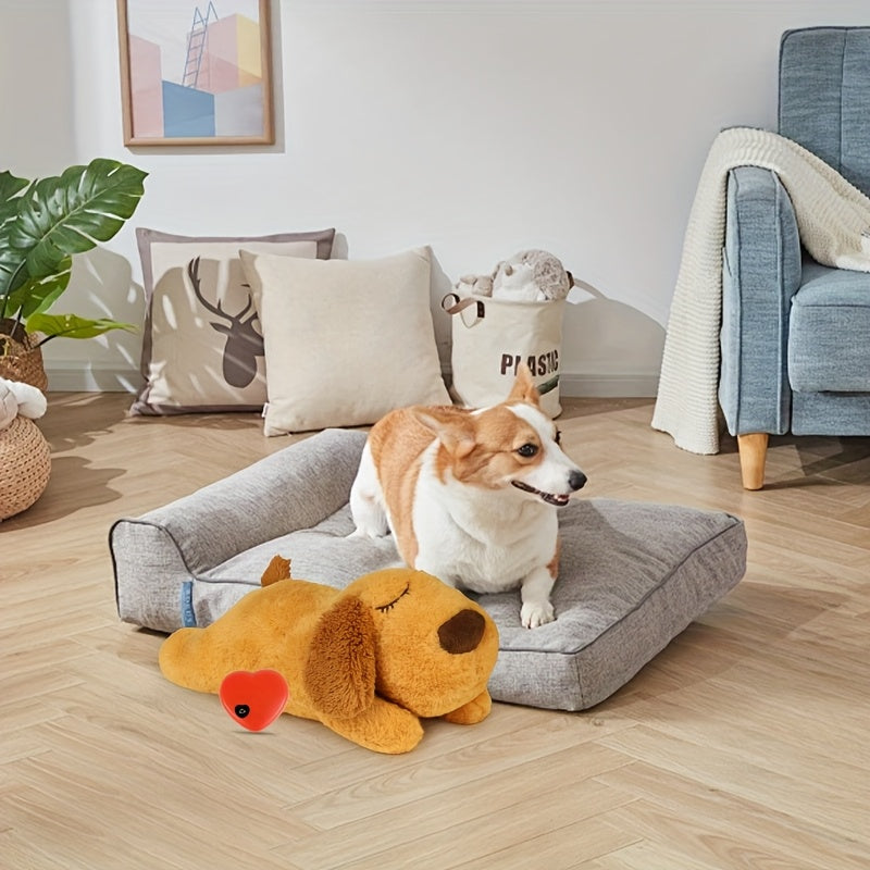 [NPET Puppy Heartbeat Toy] NPET Puppy Heartbeat Dog Toy | PP Stuffed Pet Plush Toy Great for Dog Sleep Aids Suitable for Small Medium And Large Dogs - Battery Is Not Included