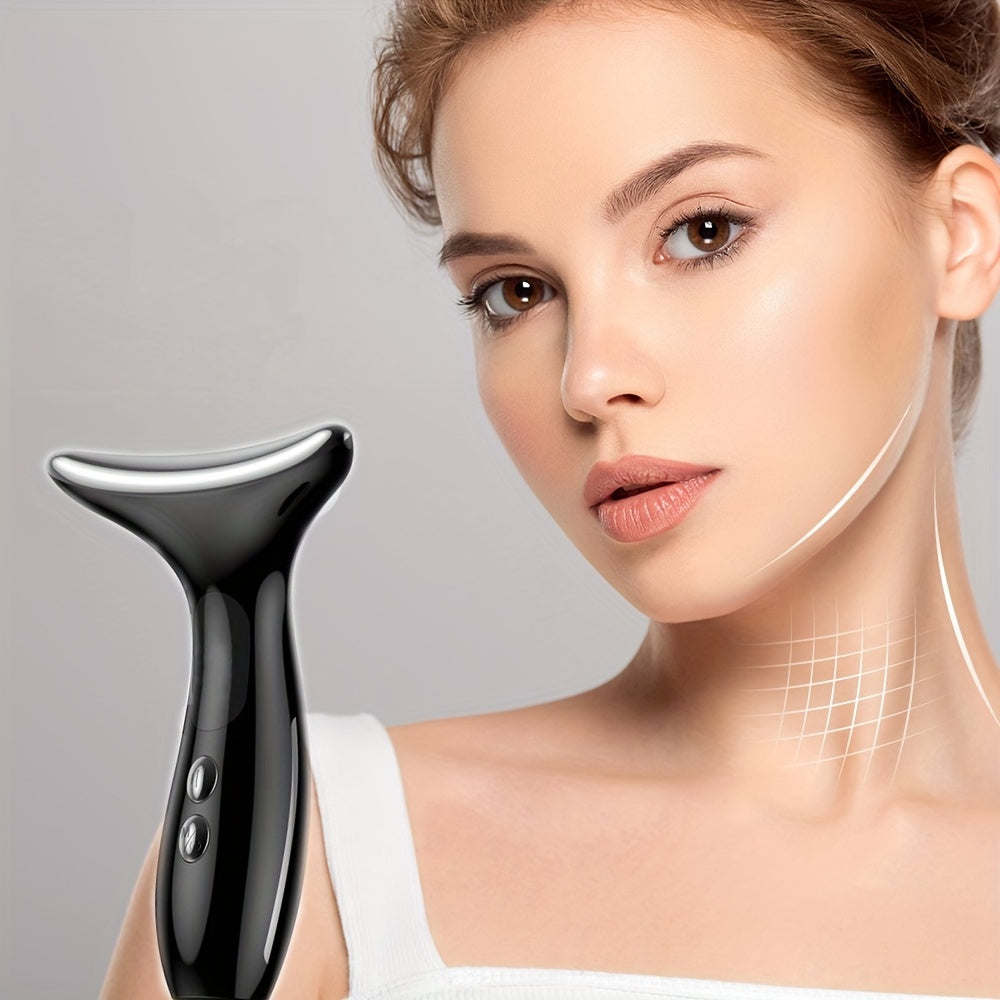 Neck Face Beauty Device, 3-Mode Face And Neck Massager, Portable Skin Care Facial Massager Device For Women And Men