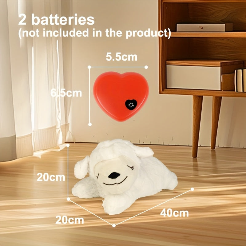 [NPET Puppy Heartbeat Toy] NPET Puppy Heartbeat Dog Toy | PP Stuffed Pet Plush Toy Great for Dog Sleep Aids Suitable for Small Medium And Large Dogs - Battery Is Not Included