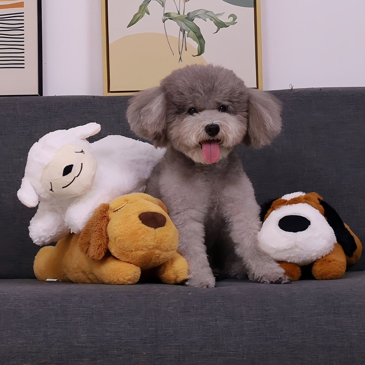 [NPET Puppy Heartbeat Toy] NPET Puppy Heartbeat Dog Toy | PP Stuffed Pet Plush Toy Great for Dog Sleep Aids Suitable for Small Medium And Large Dogs - Battery Is Not Included