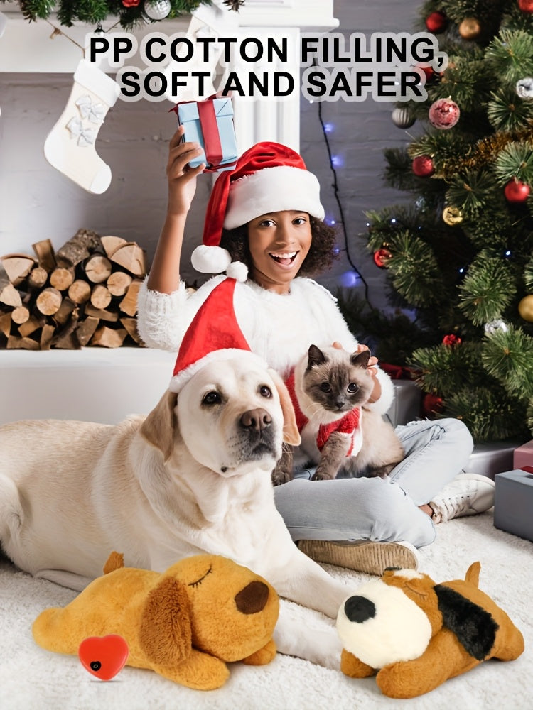[NPET Puppy Heartbeat Toy] NPET Puppy Heartbeat Dog Toy | PP Stuffed Pet Plush Toy Great for Dog Sleep Aids Suitable for Small Medium And Large Dogs - Battery Is Not Included