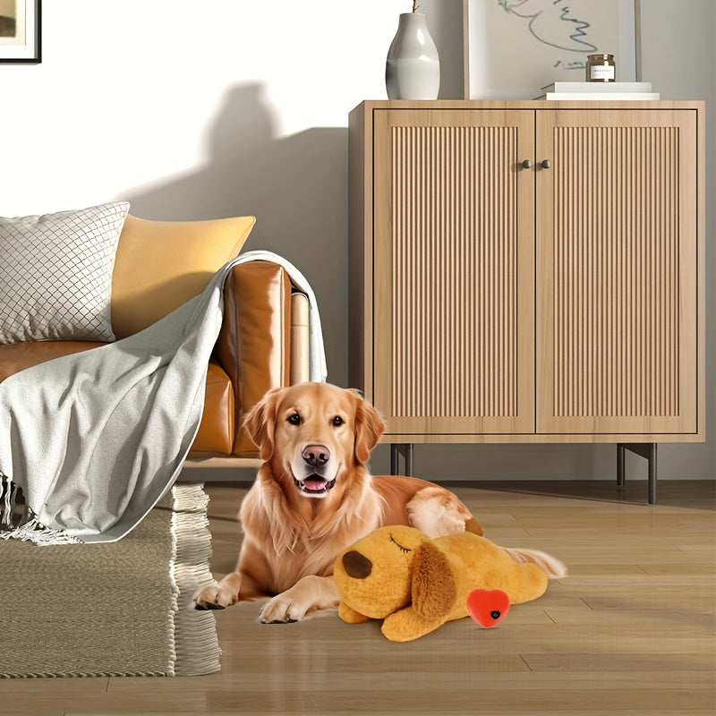[NPET Puppy Heartbeat Toy] NPET Puppy Heartbeat Dog Toy | PP Stuffed Pet Plush Toy Great for Dog Sleep Aids Suitable for Small Medium And Large Dogs - Battery Is Not Included